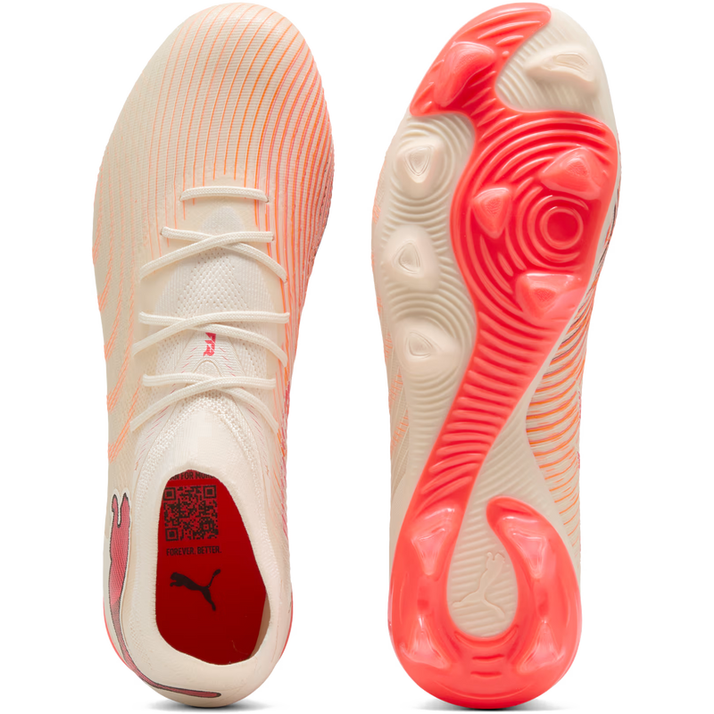 Future 9 Match FG/AG, Puma Future 9 Match FG/AG in 01-Sugard Almond/White/Ultra Red/Black pair bottom