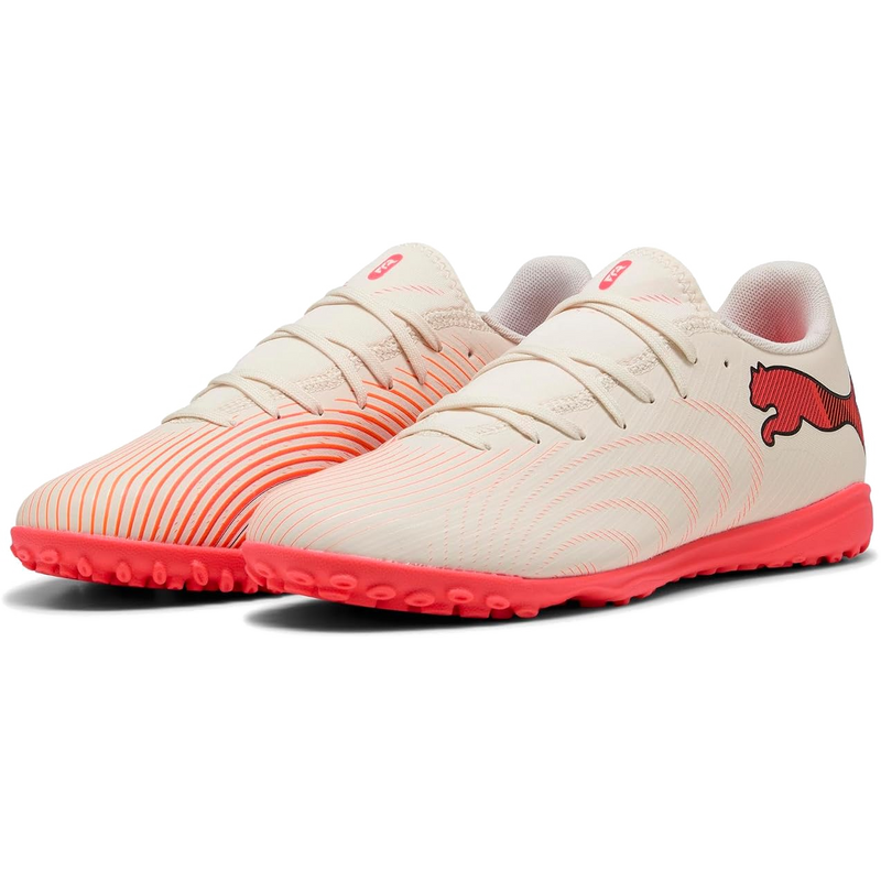 Future 9 Play TT, Puma Future 9 Play TT in 01-Sugared Almond/White/Ultra Red/Black pair front left