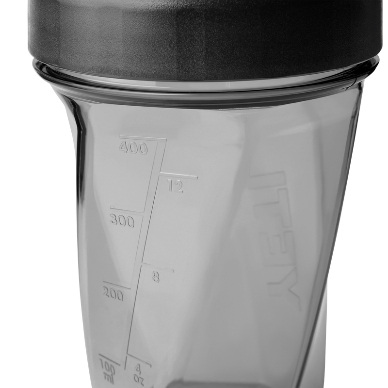 Yonder 20 oz Shaker Bottle, Yeti Yonder 20 oz Shaker Bottle in Charcoal graduation markings