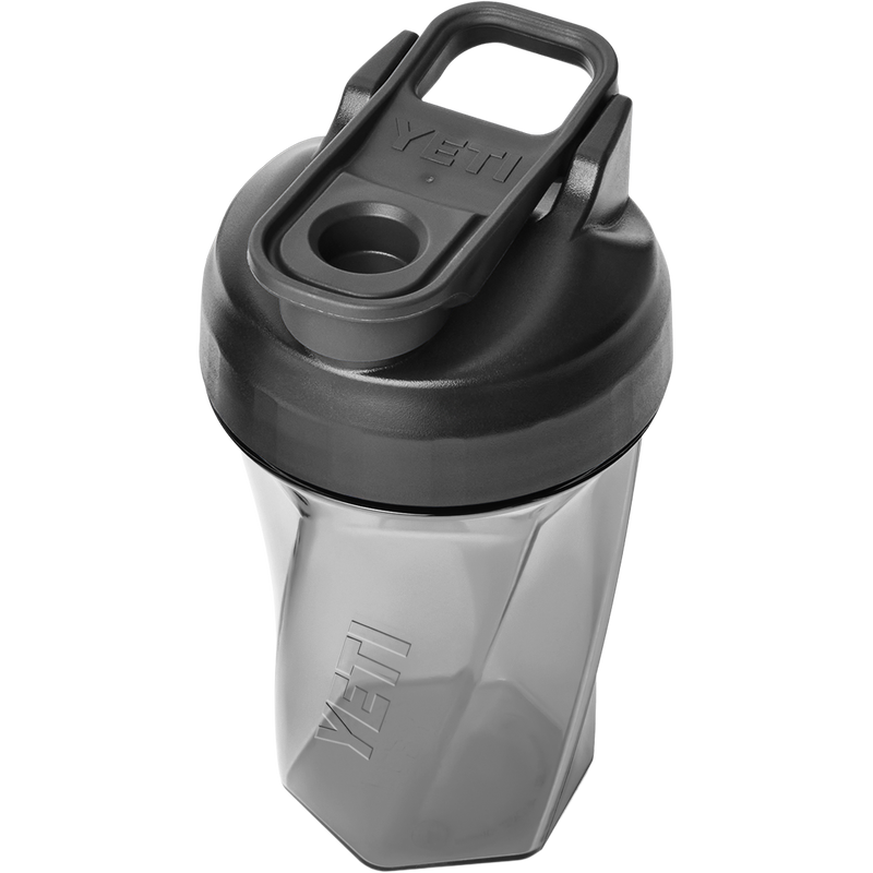 Yonder 20 oz Shaker Bottle, Yeti Yonder 20 oz Shaker Bottle in Charcoal top front lid closed