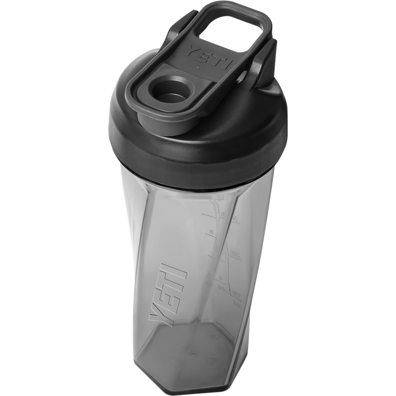 Yonder 27 oz Shaker Bottle, Yeti Yonder 27 oz Shaker Bottle in Charcoal top front lid closed