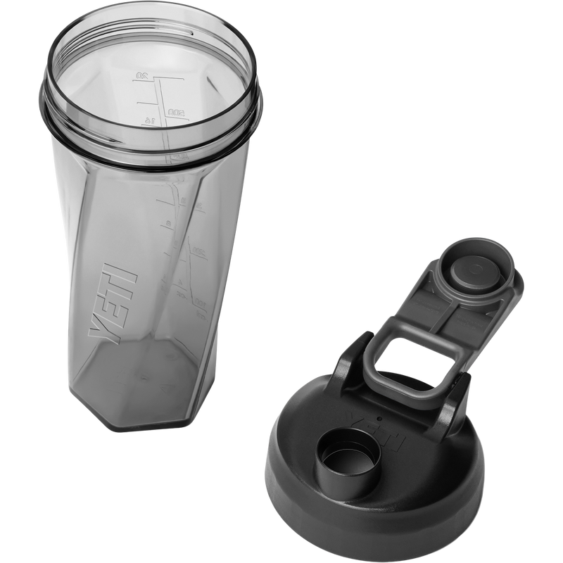 Yonder 27 oz Shaker Bottle, Yeti Yonder 27 oz Shaker Bottle in Charcoal lid removed