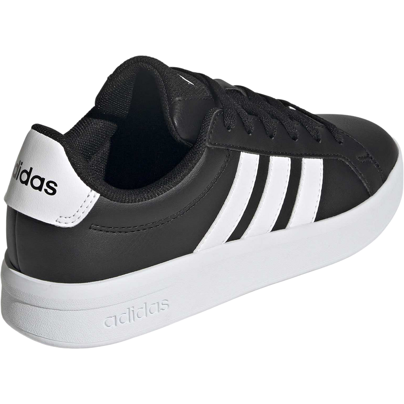 Youth Grand Court 3.0, Adidas Youth Grand Court 3.0 in Black White angled lateral view of back side