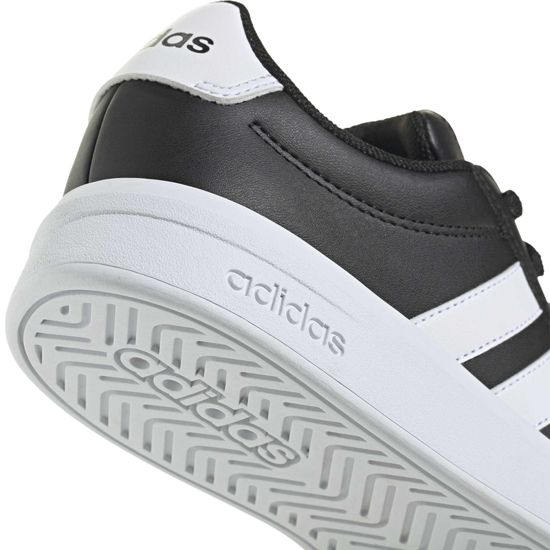 Youth Grand Court 3.0, Adidas Youth Grand Court 3.0 in Black White heel and brand detail