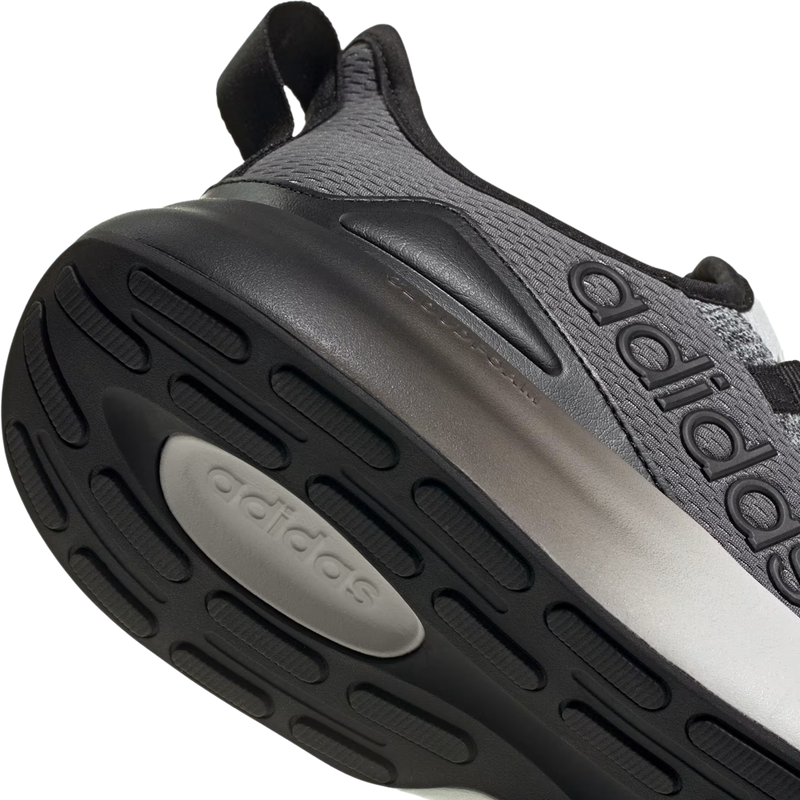 Men's Lite Racer Adapt 8.0, Adidas Men's Men's Lite Racer Adapt 8.0 in Grey One Grey Four Core Black angled bottom view detail