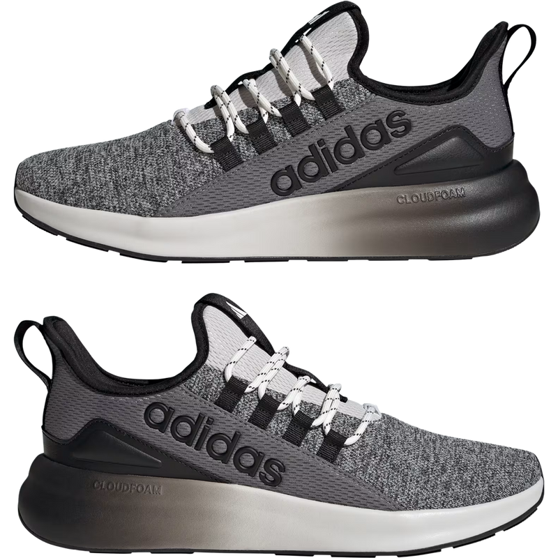 Men's Lite Racer Adapt 8.0, Adidas Men's Men's Lite Racer Adapt 8.0 in Grey One Grey Four Core Black lateral view side by side