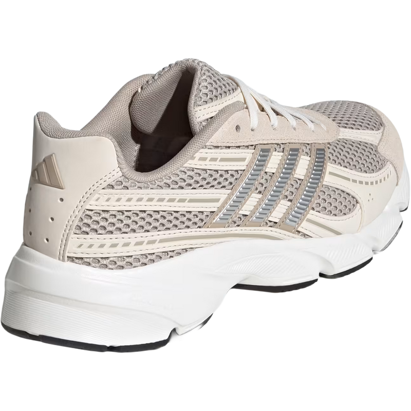Women's Technochaos 2000, Women's Technochaos 2000 in Wonder Beige Silver Metallic lateral angle dview with heel detail