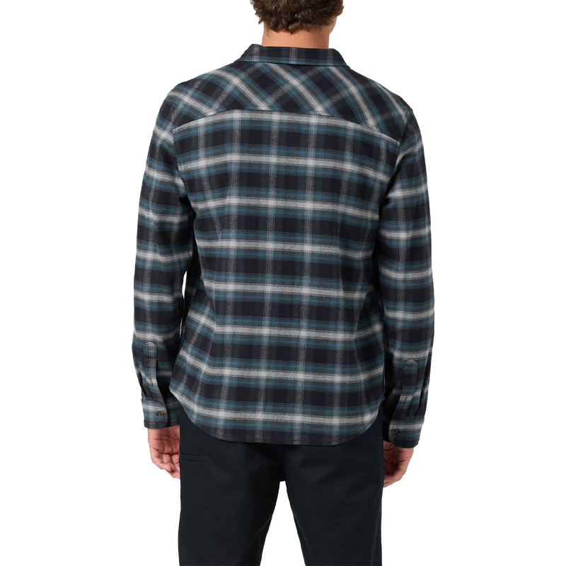 Men's Coastline Flannel, O'Neill Men's Coastline Flannel Back on Model
