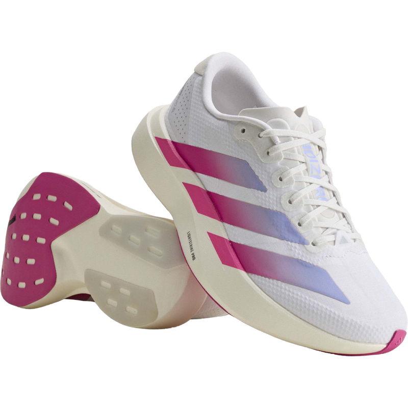 Women's Adizero Evo Woven, Adidas Women's Adizero Evo Woven bottom and side