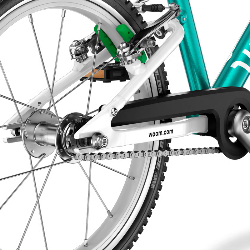 woom GO 3, Woom GO 3 in Metallic Turquoise back wheel