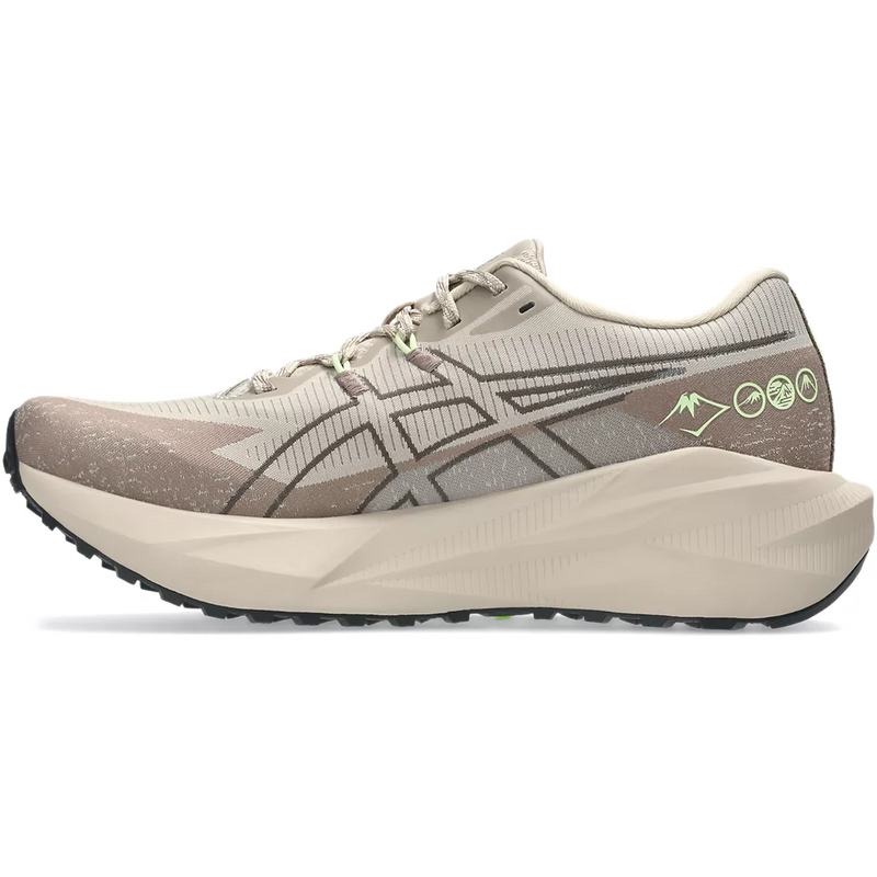 Women's BlazeBlast, Asics Women's BlazeBlast in 250-Simply Taupe/Yellow inside right profile