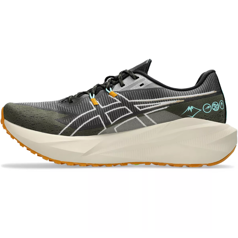 Men's BlazeBlast, Asics Men's BlazeBlast in 001-Black/Sandstorm inside right profile