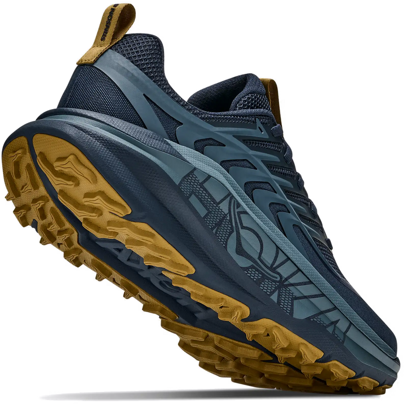 Men's Stinson 8, Hoka Men's Stinson 8 in VFD-Varsity Navy/Faded Navy right rear and bottom