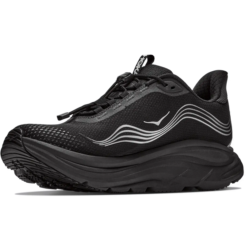 Women's Clifton 11 GTX, Hoka Women's Clifton 11 GTX in BBLC-Black/Black inside profile