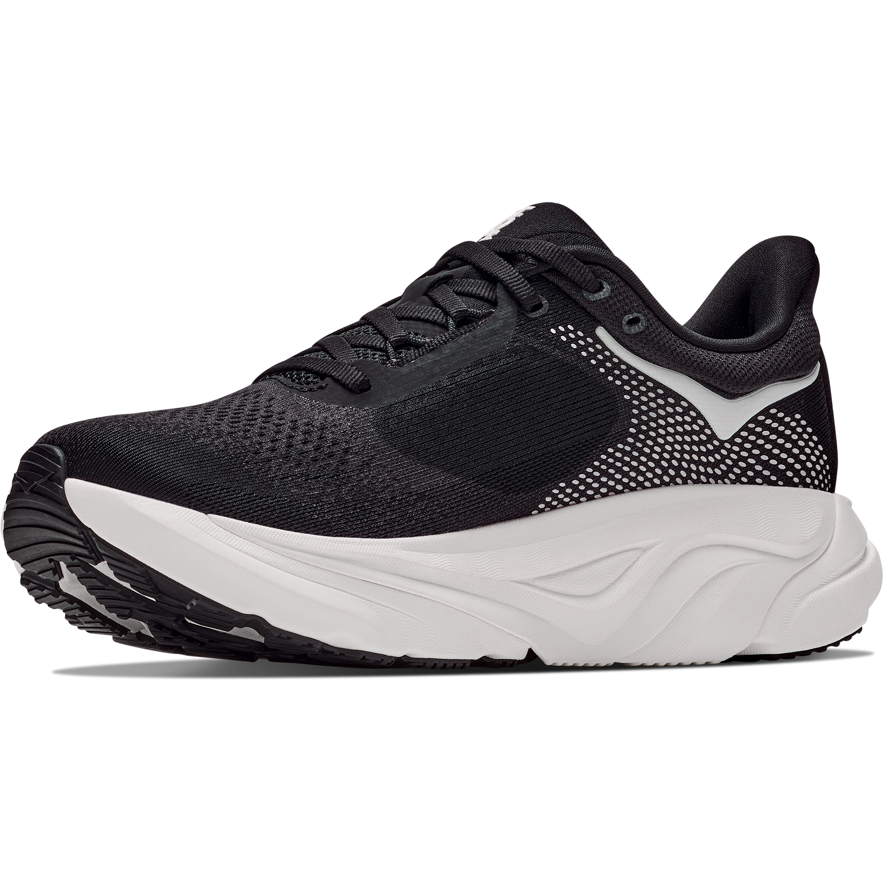 Hoka Women's Arahi 9 in BWHT Black/White inside 