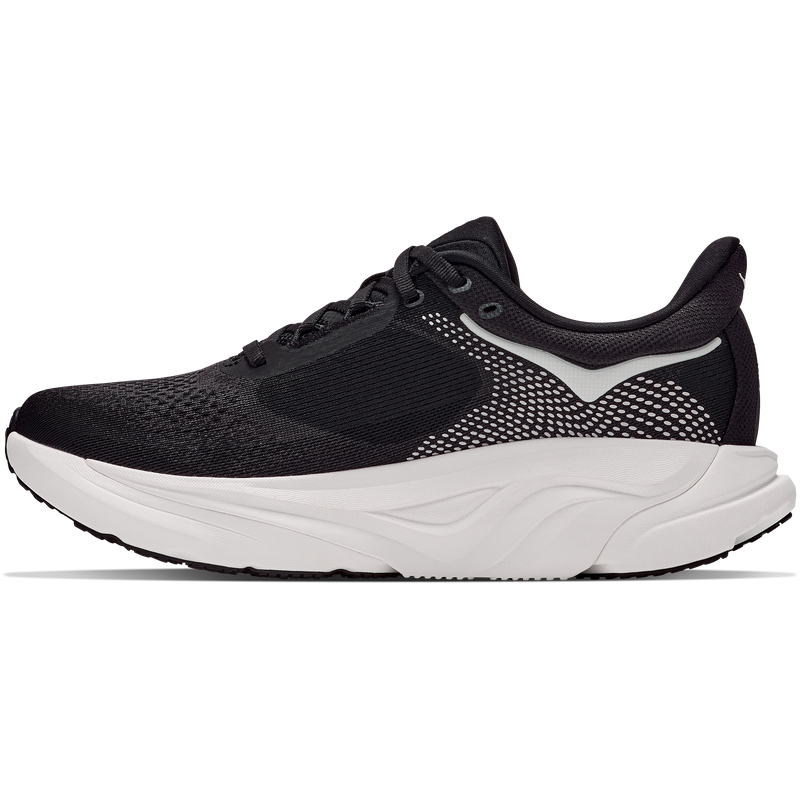 Hoka Women's Arahi 9 in BWHT Black/White inside profile