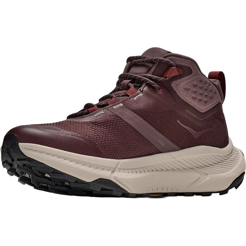 Hoka Women's Transport Hike GTX in Deep Mauve Smoky Quartz left facing