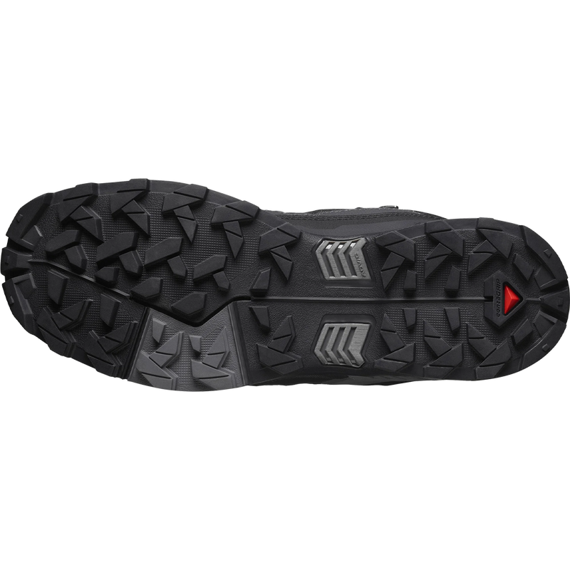 Men's X Ultra 5 Mid GTX Wide, Men's X Ultra 5 Mid GTX Wide in Black Asphalt/ Castlerock bottom view