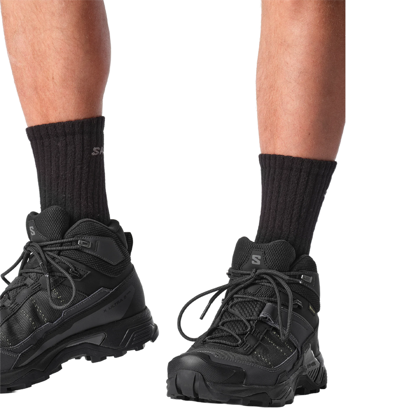 Men's X Ultra 5 Mid GTX Wide, Men's X Ultra 5 Mid GTX Wide in Black Asphalt/ Castlerock on model