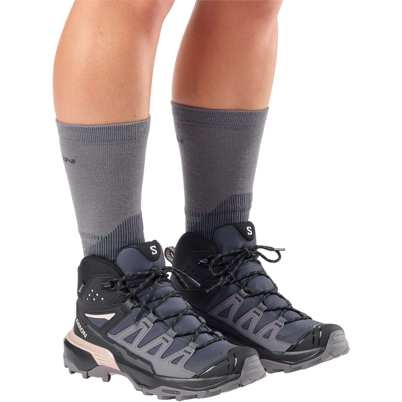 Women's X Ultra 360 Mid GTX, Women's X Ultra 360 Mid GTX in Nine Iron Excalibur Shadow Gray on model