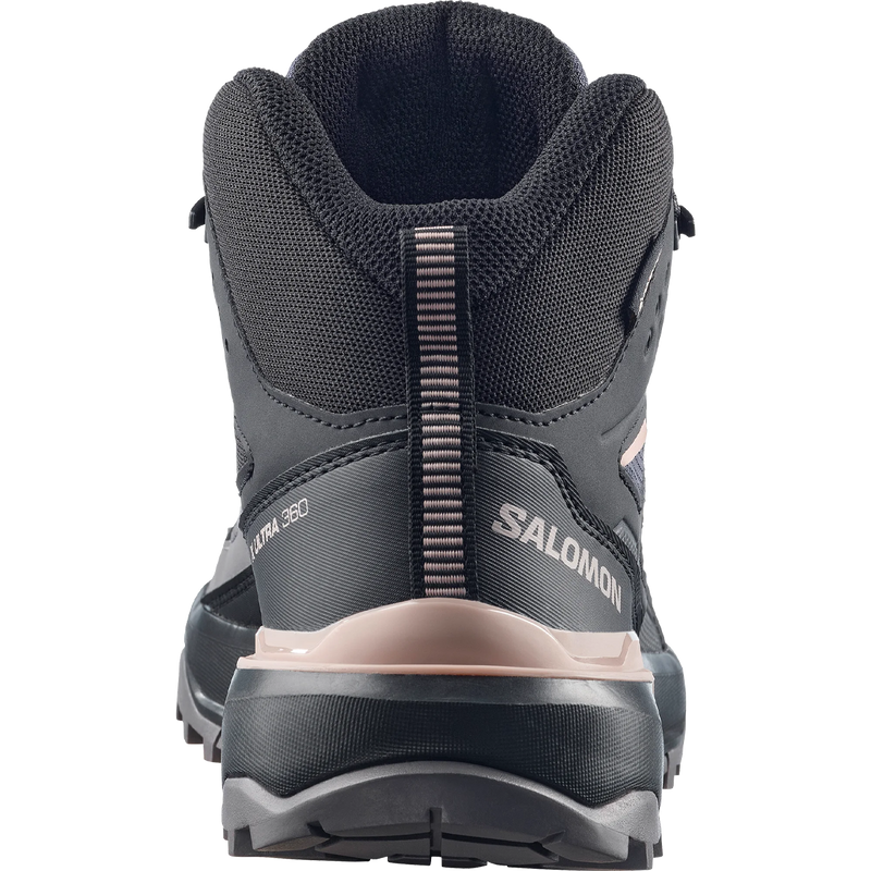 Women's X Ultra 360 Mid GTX, Women's X Ultra 360 Mid GTX in Nine Iron Excalibur Shadow Gray back view