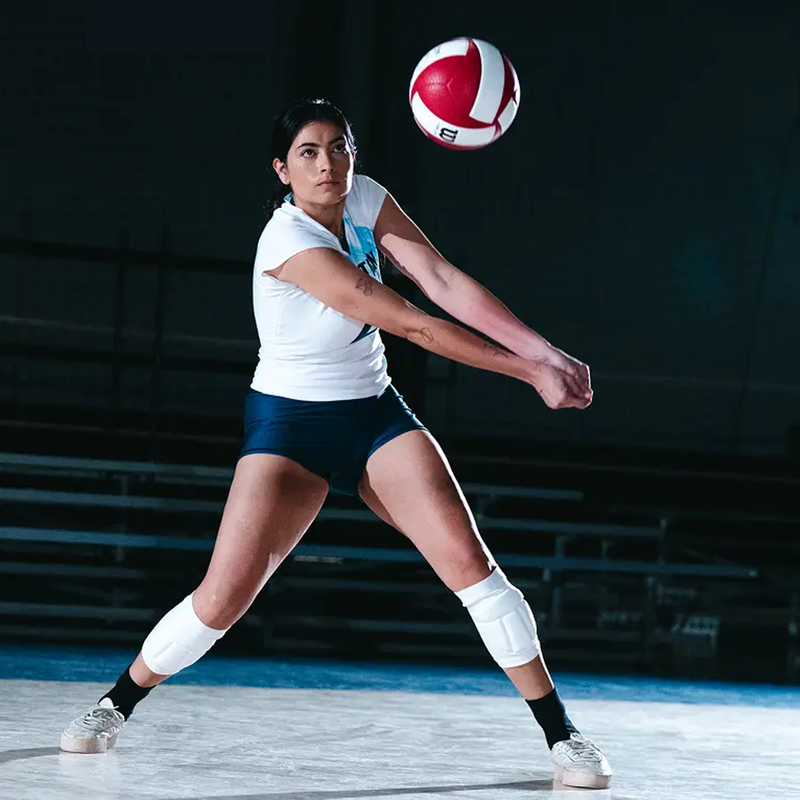 Helix Volleyball, Wilson Helix Volleyball in Red White action shot