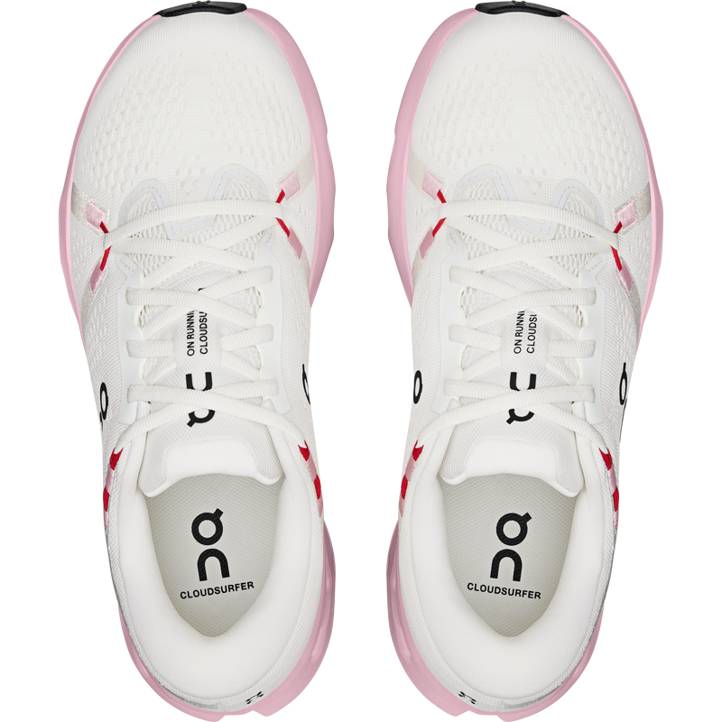 Women's Cloudsurfer 2, On Running Women's Cloudsurfer 2 in Ivory/Peony pair top