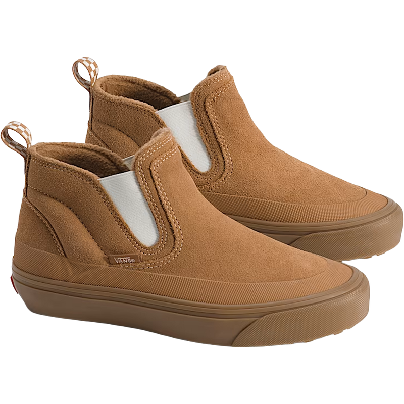 Women's Mid-Slip Insulated, Vans Women's Mid-Slip Insulated in Chipmunk angled view side by side