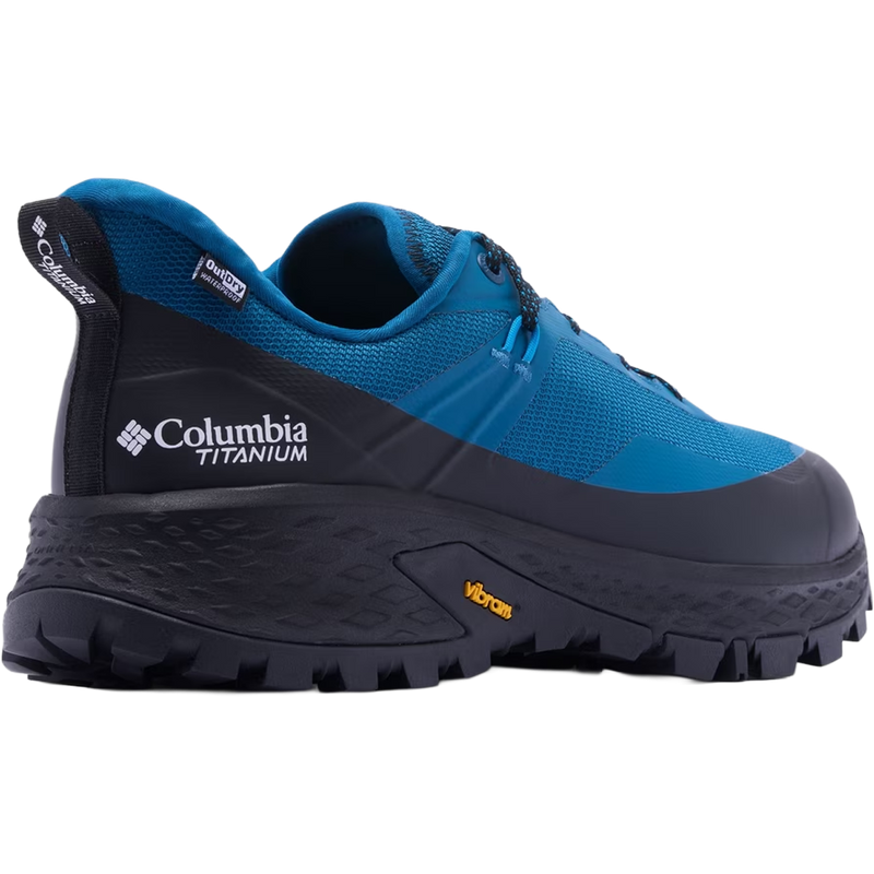 Men's Tellurix Titanium Outdry, Columbia Men's Tellurix Titanium Outdry in Phoenix Blue angle right facing with heel detail