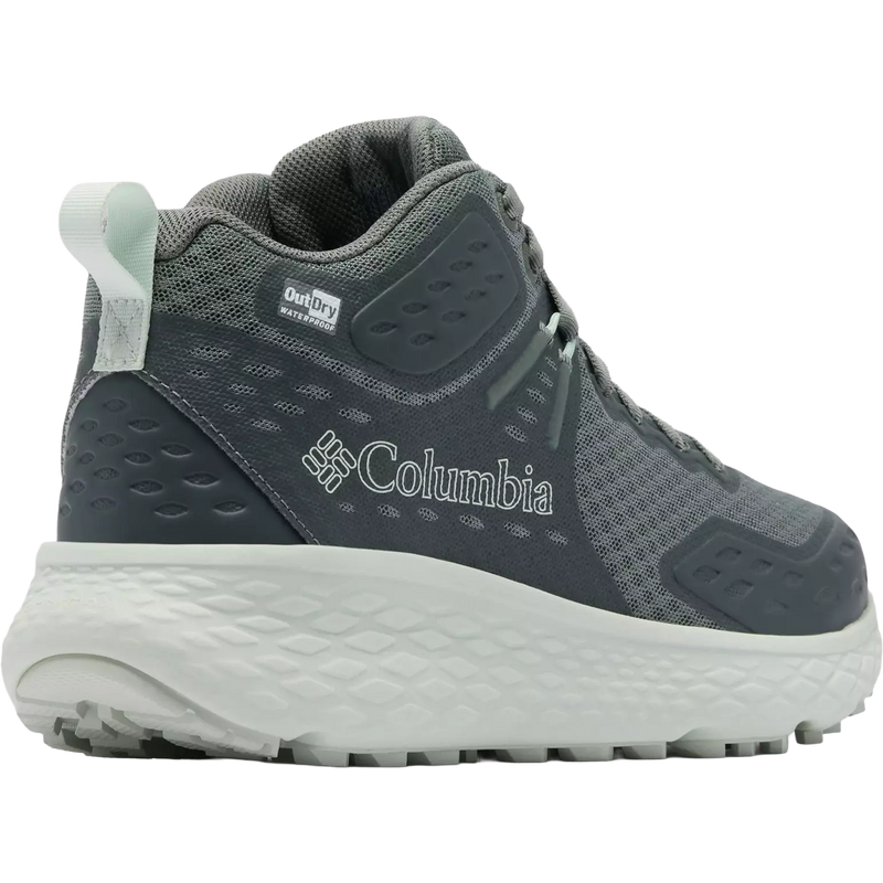 Women's Konos TRS Outdry Mid, Women's Konos TRS Outdry Mid in Sedona Sage/Tea Light lateral view with heel detail