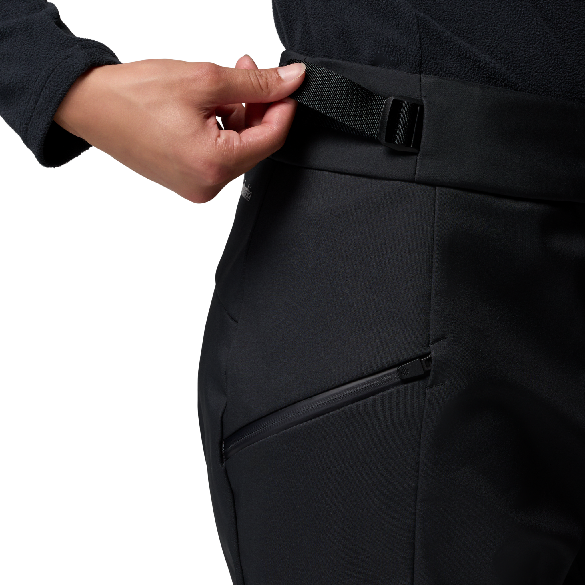 Women's Roffee Ridge Ski Softshell Pant waist adjustment