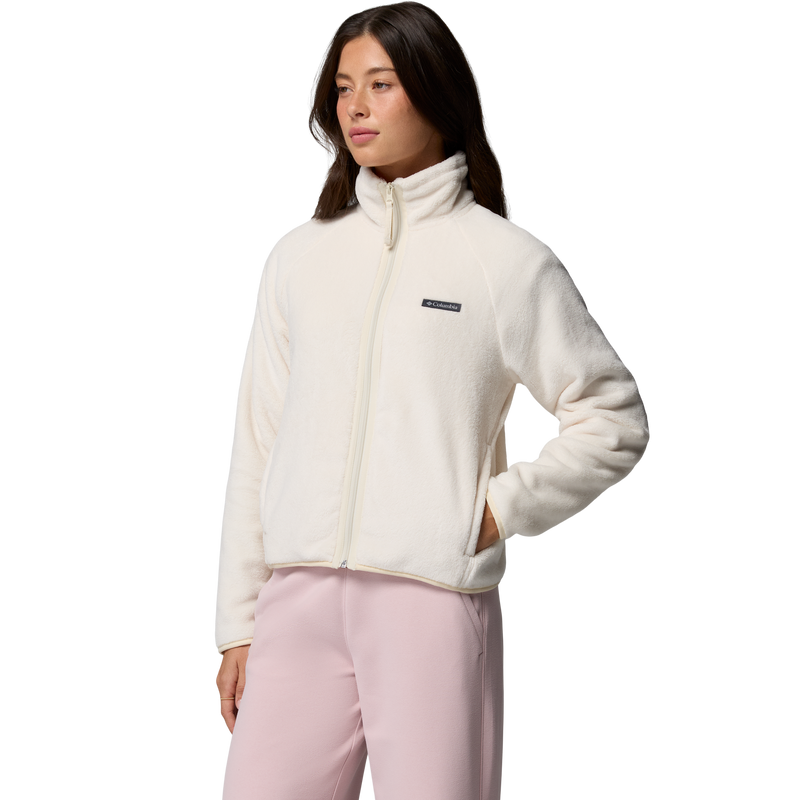 Columbia Women's Fire Side Reignited Sherpa Full Zip in Chalk Plush