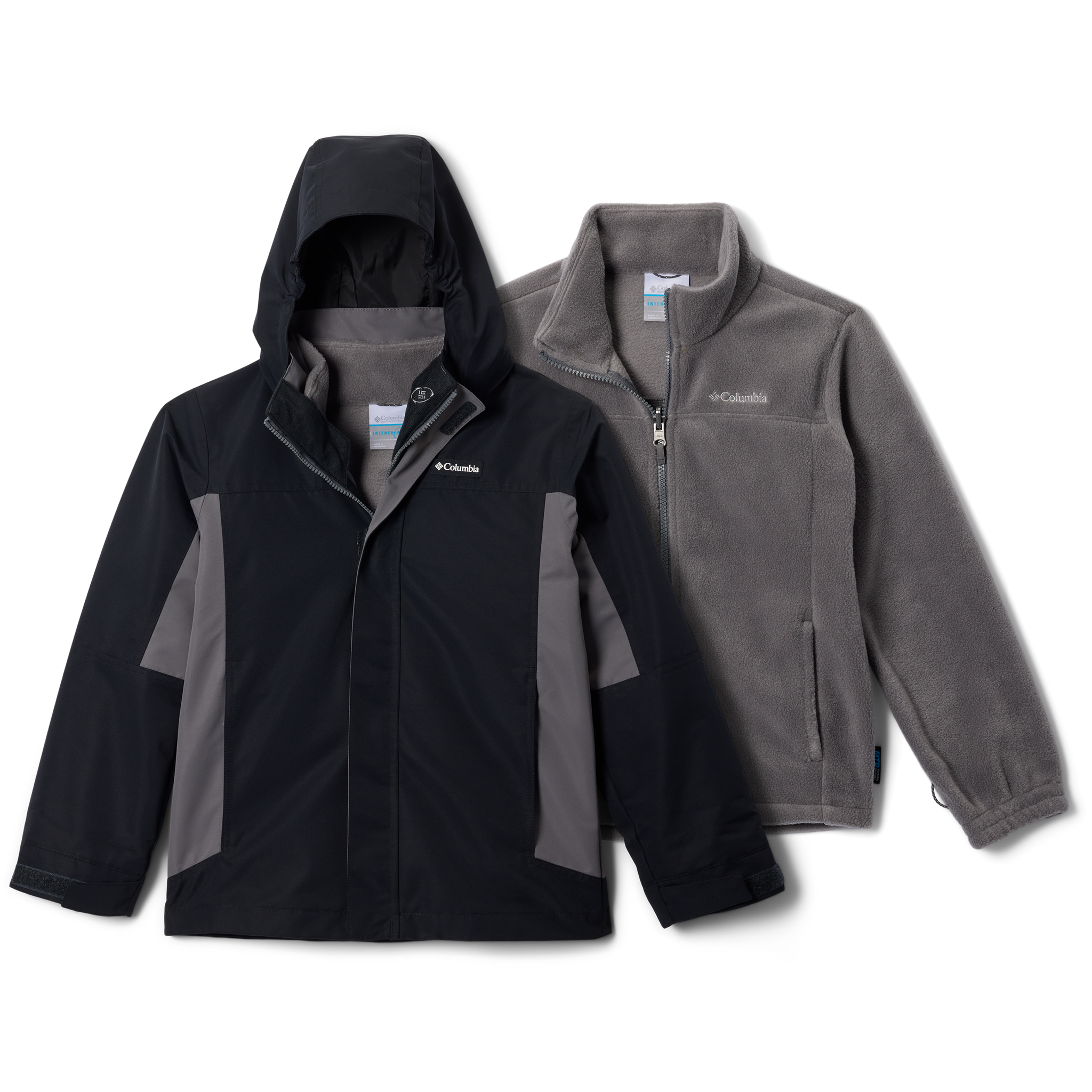 Columbia Youth Bugaboo IV Fleece Interchange Jacket in Black/City Grey
