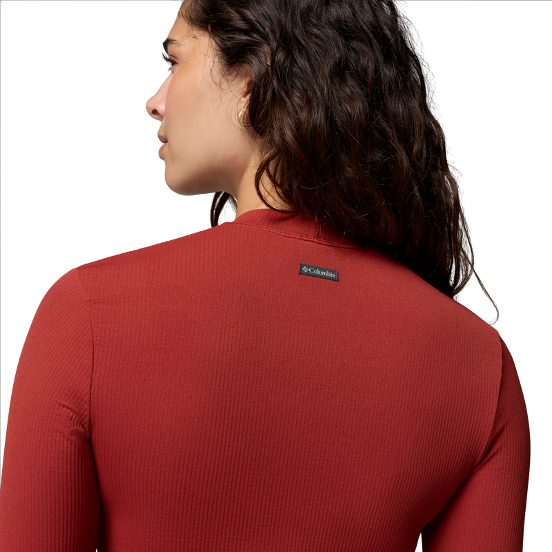 Columbia Women's Pinetown Canyon Longsleeve Mockneck Back logo