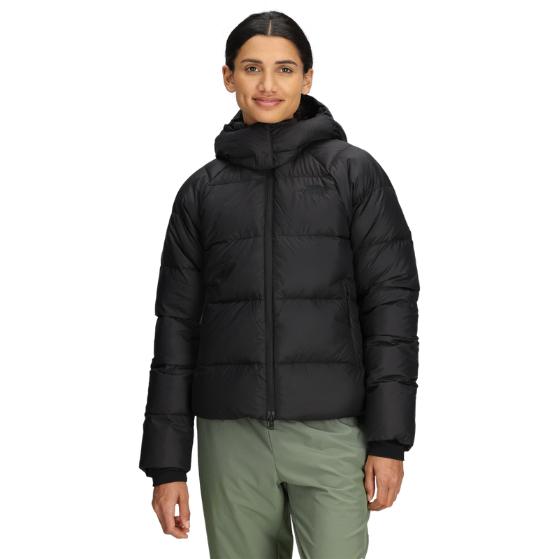 Women's Hydrenalite City Down Hooded Jacket, The North Face Women's Hydrenalite City Down Hooded Jacket front on model