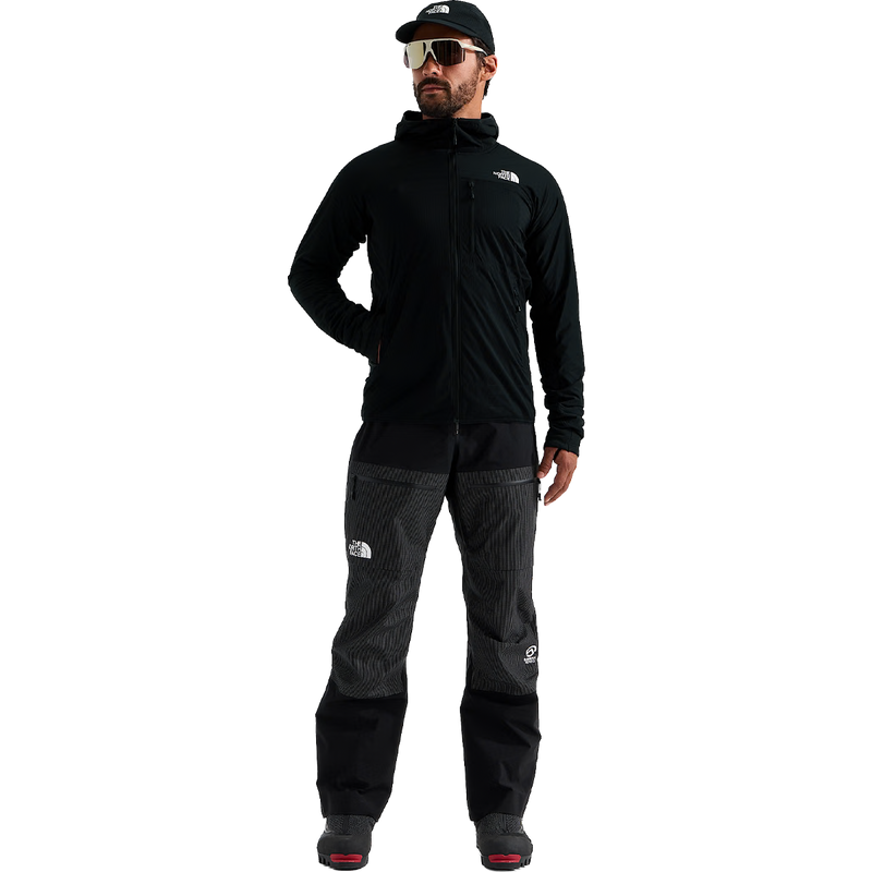 The North Face Men's Summit Futurefleece Overlay Hoodie in TNF Black full body view on model