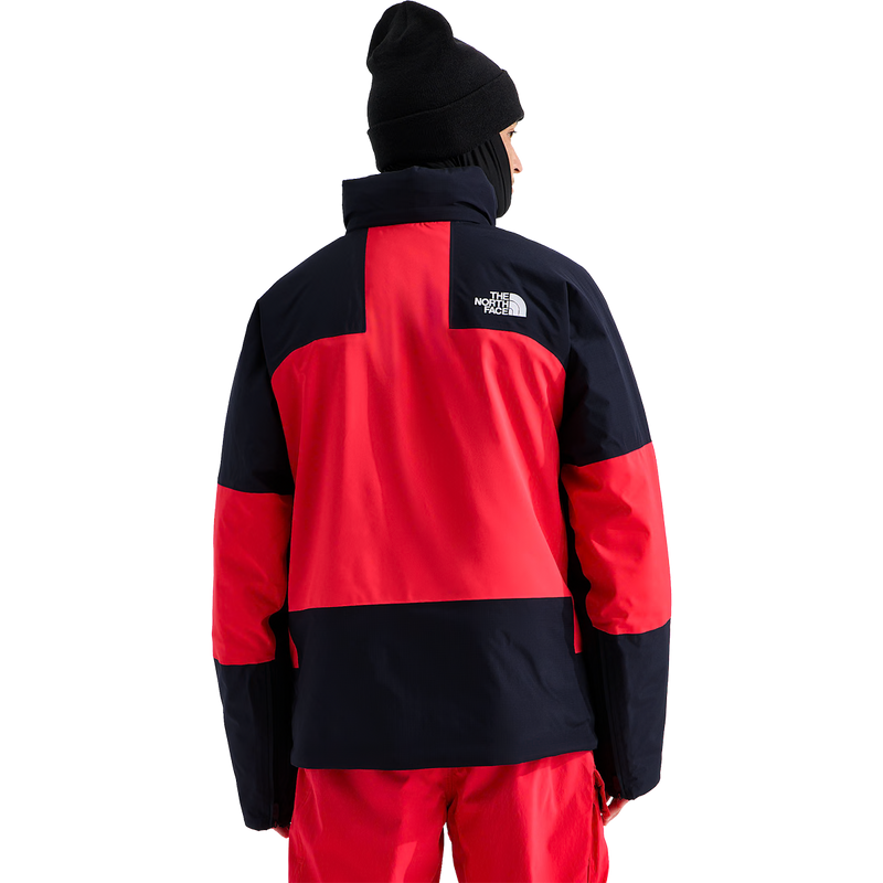 The North Face Men's Snowsquall Jacket in Elevation Red TNF Black back view