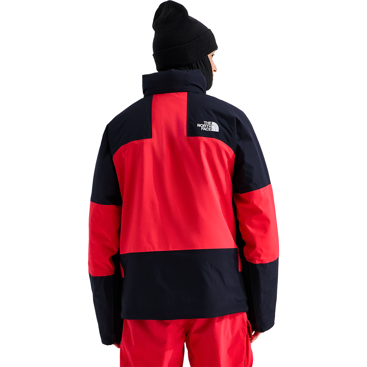 The North Face Men's Snowsquall Jacket in Elevation Red TNF Black back view