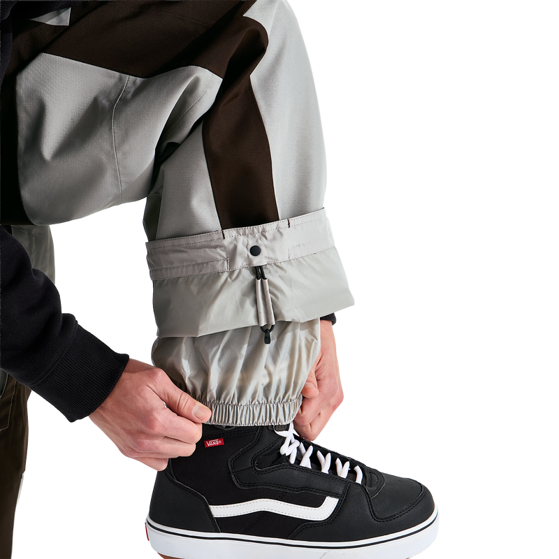 The North Face Men's GTX Hex Pant in SM6 Stone Slab front cuff powder skirt