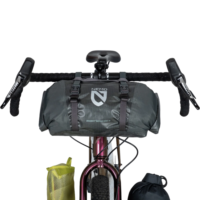 Dragonfly OSMO Bikepack 1 Person Tent, Nemo Dragonfly OSMO Bikepack Tent on bike