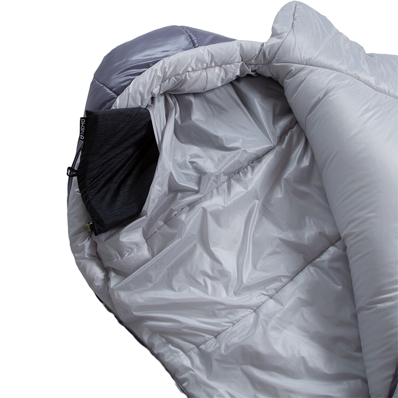 Women's Forte 20 Long Endless Promise, Nemo Women's Forte 20 Long Endless Promise in Quicksliver Aluminum pillow pocket