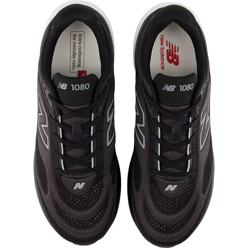 Men's 1080 v15 Wide, New Balance Men's 1080 v15 Extra Wide in FR-Black/Slate Grey pair top