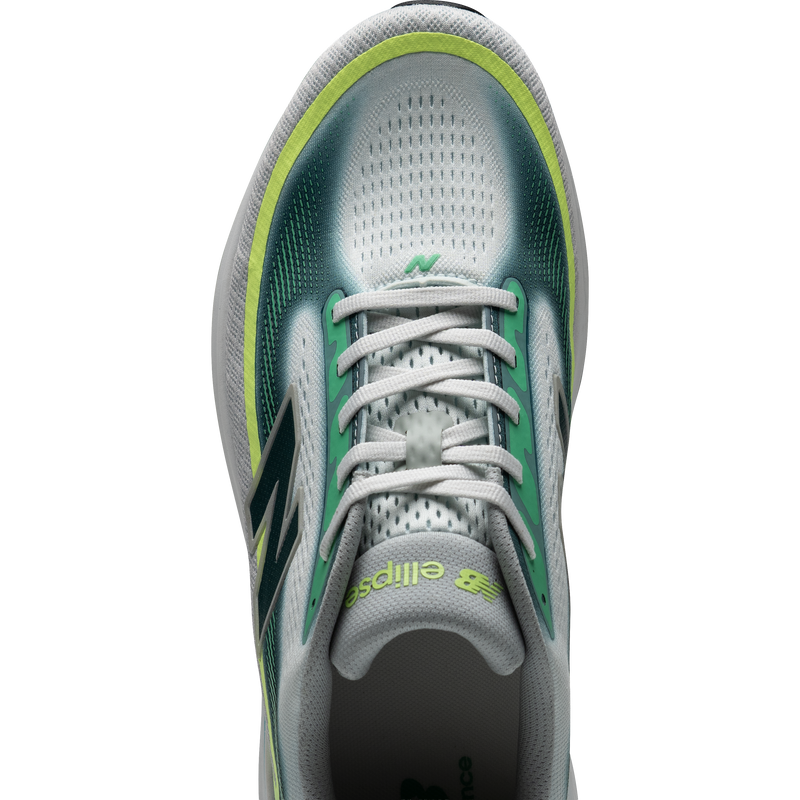 Women's Ellipse, New Balance Women's Ellipse v1 in 13W-Deep End/Medusa Green top of toe