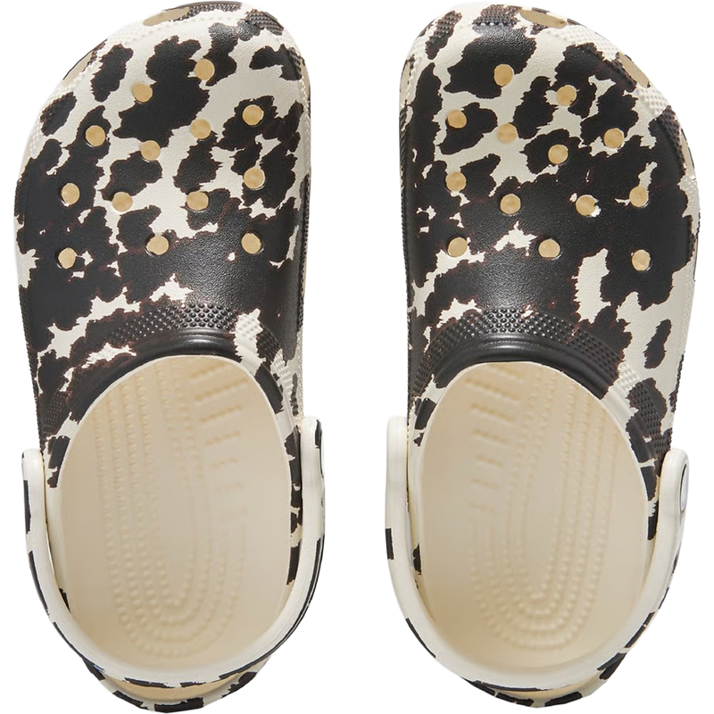 Classic Pop Animal Clog, Crocs Classic Pop Animal Clog in Chalk Multi top view