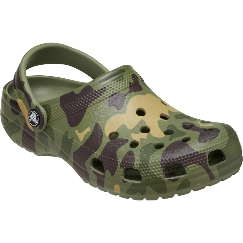 Classic Duck Camo Clog, Crocs Classic Duck Camo Clog in 0SL-Black/Cargo right front