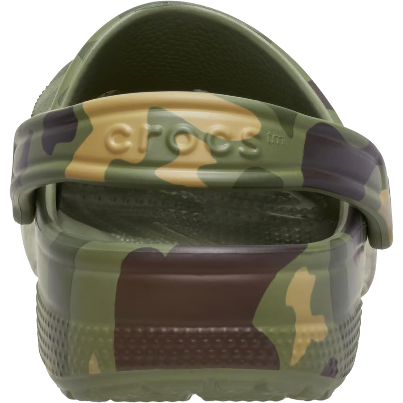 Classic Duck Camo Clog, Crocs Classic Duck Camo Clog in 0SL-Black/Cargo back