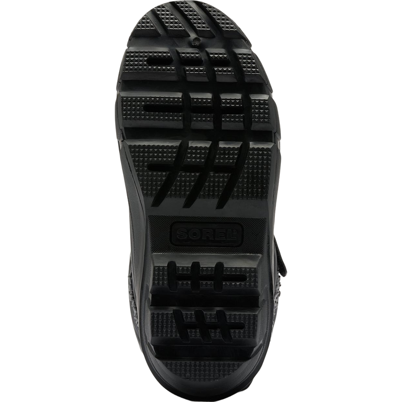 Sorel Little Kids Flurry in Black Sea Salt traction detail