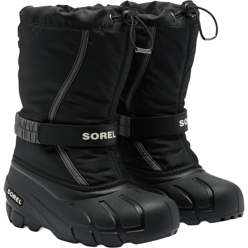 Sorel Big Kids Flurry in Black Sea Salt side by side