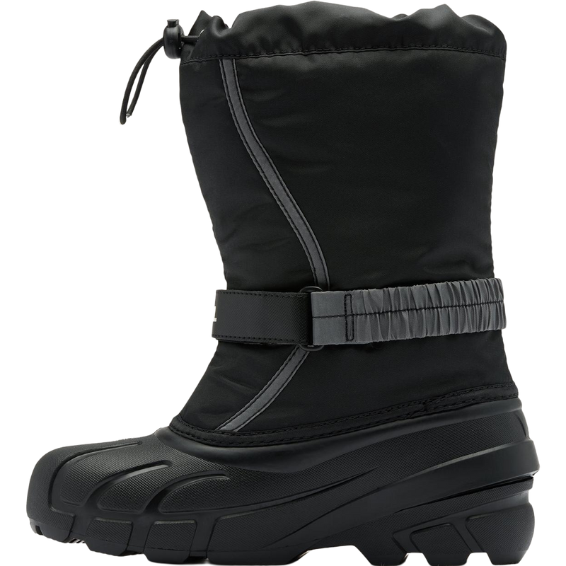 Sorel Big Kids Flurry in Black Sea Salt left facing