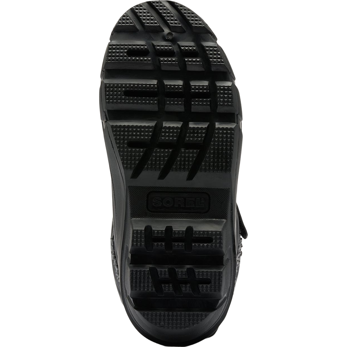 Sorel Big Kids Flurry in Black Sea Salt traction detail